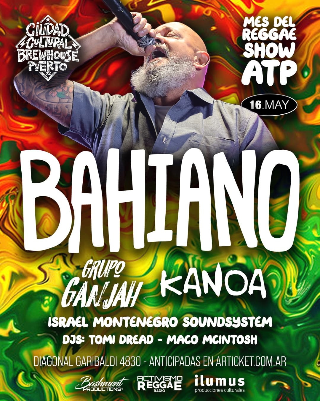 BAHIANO (VIER -16- MAYO) + ASWAD & FRIENDS (MIERC - 30 - ABRIL)