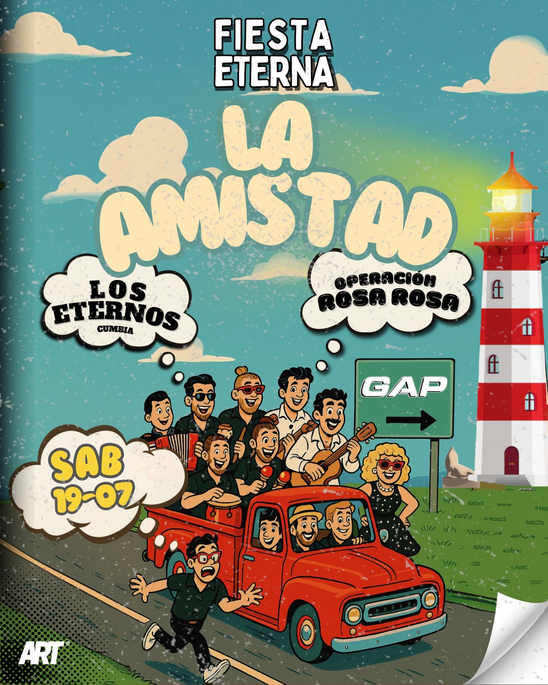 FIESTA ETERNA EN GAP - LOS ETERNOS Y OPERACION ROSA ROSA