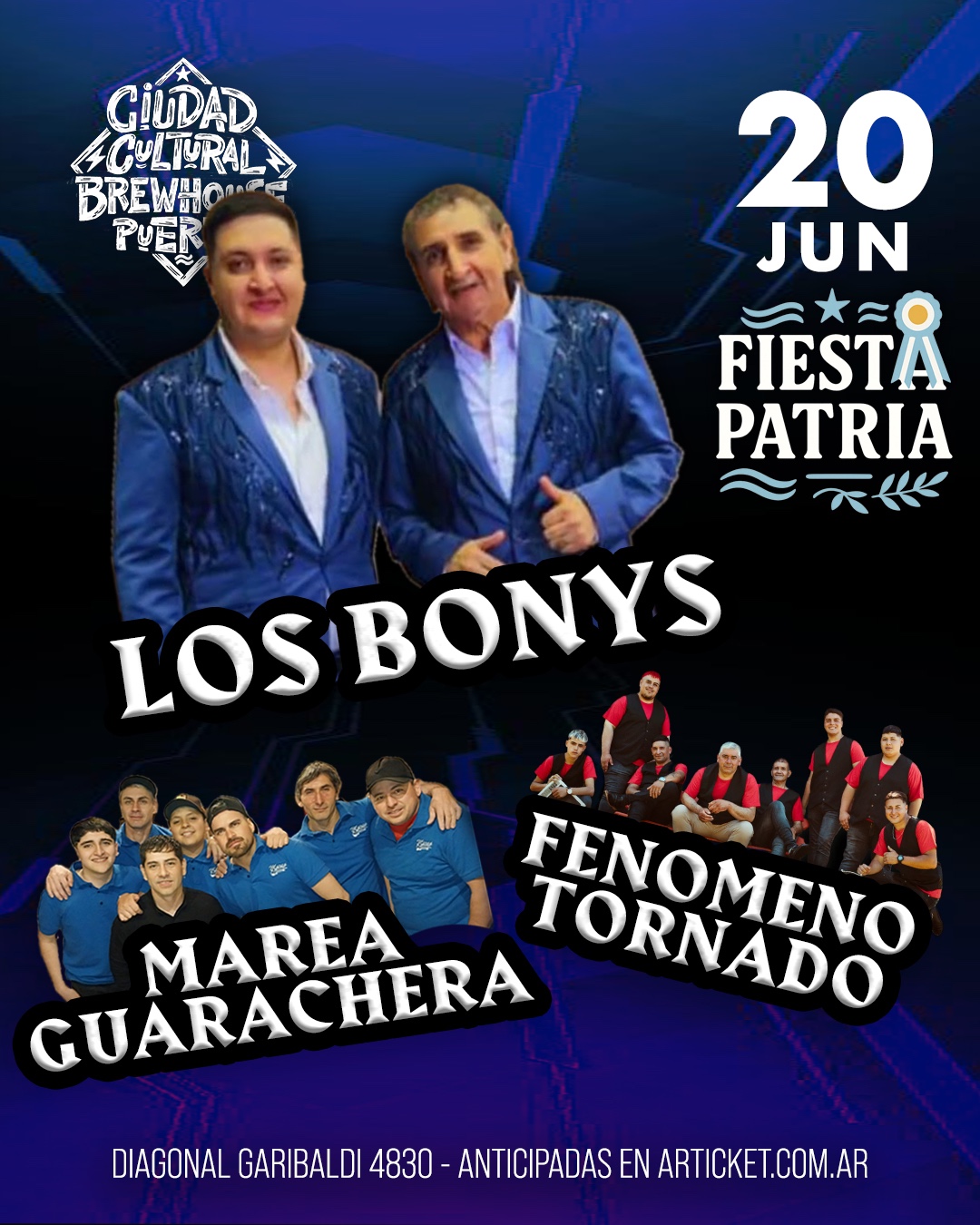 FIESTA PATRIA JUNTO A LOS BONYS EN BREWHOUSE