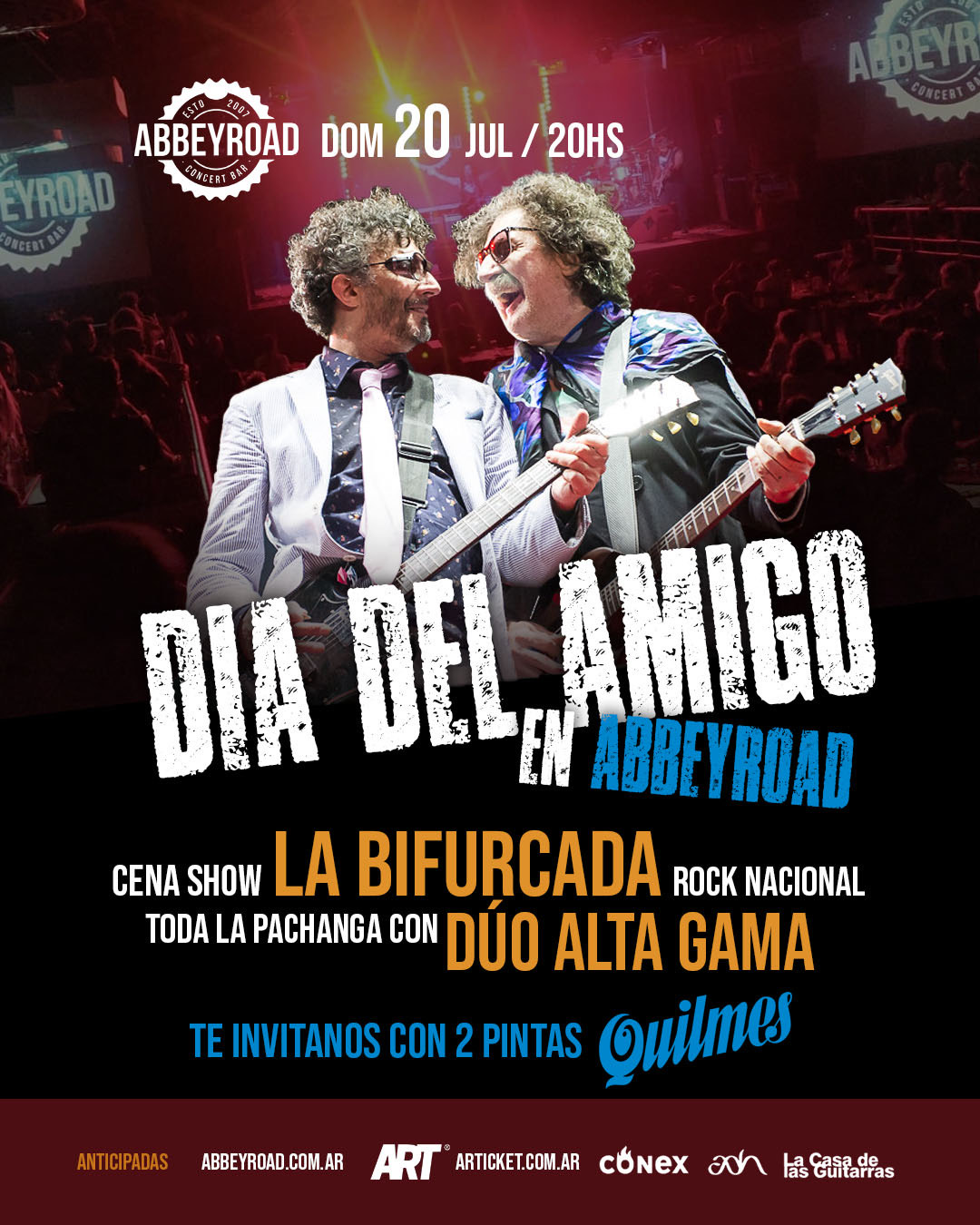 DIA DEL AMIGO EN ABBEY ROAD - LA BIFURCADA Y DUO ALTA GAMA