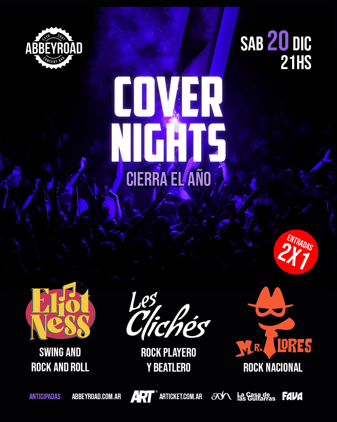 COVER NIGHTS - ELIOT NESS - LES CLICHES - MR FLORES EN ABBEY ROAD