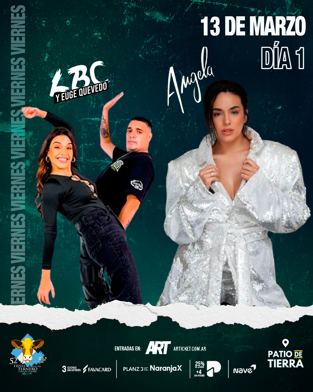 52 FIESTA NACIONAL DEL TERNERO - DIA 1 - ANGELA LEIVA Y EUGENIA QUEVEDO