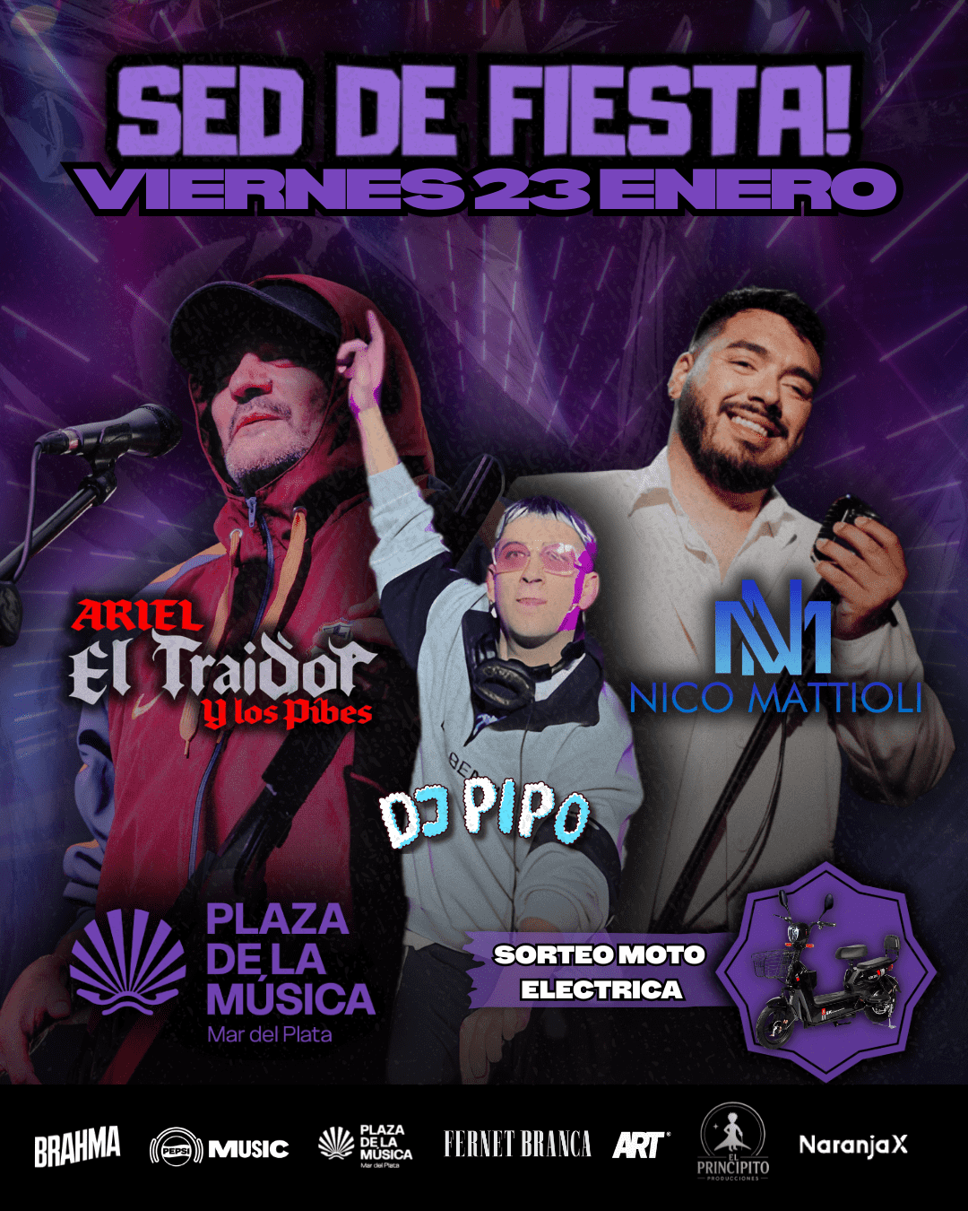 SED DE FIESTA - NICO MATTIOLI DJ PIPO ARIEL EL TRAIDOR Y LOS PIBES