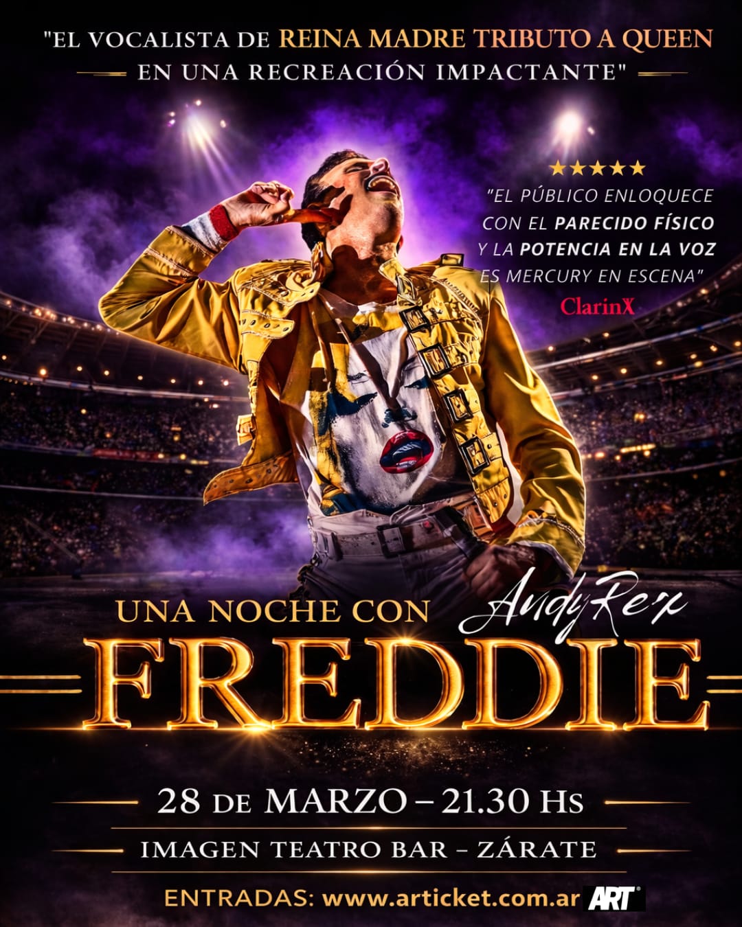 UNA NOCHE CON FREDDIE - ANDY REX EN ZARATE