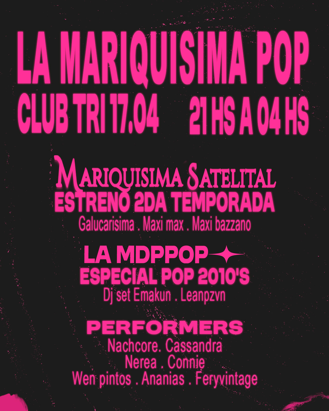 LA MDP POP Y MARIQUISIMA SATELITAL EN CLUB TRI