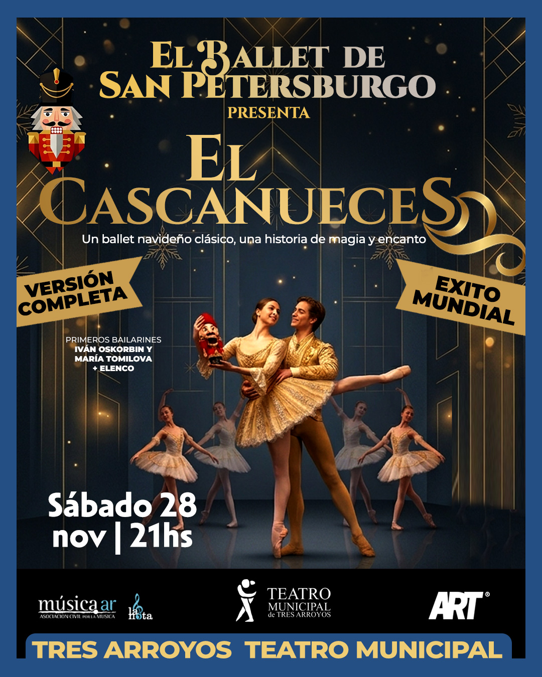 BALLET DE SAN PETERSBURGO PRESENTA CASCANUECES EN TRES ARROYOS